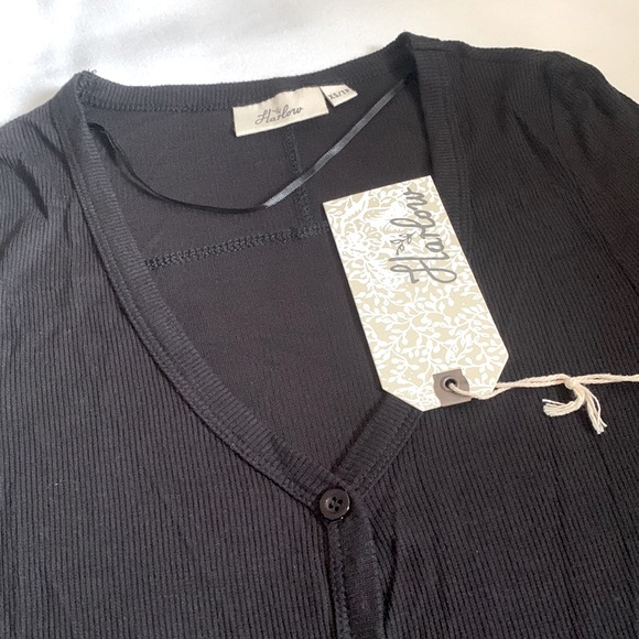 NWT Buttoned Black Long Cardigan/Duster size XS - Picture 1 of 8